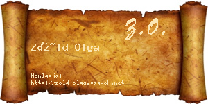 Zöld Olga névjegykártya